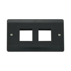 Click Mode CMA404AG 2 Gang MiniGrid Unfurnished Plate - 2x2 Aperture