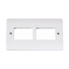 Click Mode CMA406 2 Gang MiniGrid Unfurnished Plate - 2x3 Aperture
