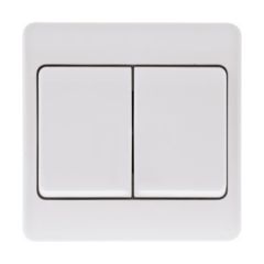 Click Mode CMA812 10AX 2 Gang 2 Way Wide Rocker Switch