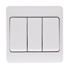 Click Mode CMA813 10AX 3 Gang 2 Way Wide Rocker Switch