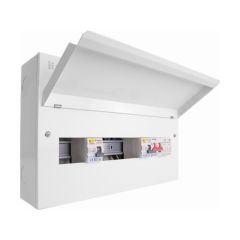Click CUEHIB16MSRCDSP8 Elucian 8 Free Ways Combination HI Consumer Unit Surge Protection 100A 2x80A 40kA 366x260x116mm Metal White