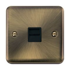 Click Deco Plus DPAB120BK Single Telephone Outlet (Master) Antique Brass