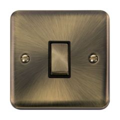 Click Deco Plus DPAB411BK 10AX 1 Gang 2 Way Plate Switch Antique Brass