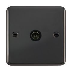 Click Deco Plus DPBN065BK Single Non-Isolated Coaxial Outlet Black Nickel