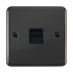 Click Deco Plus DPBN125BK Single Telephone Outlet (Secondary) Black Nickel