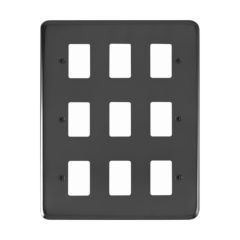 Click Deco Plus DPBN20509 9 Gang GridPro Frontplate Black Nickel