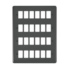 Click Deco Plus DPBN20524 24 Gang GridPro Frontplate Black Nickel