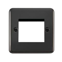 Click Deco Plus DPBN311 1 Gang New Media Unfurnished Plate - 2 Apertures Black Nickel