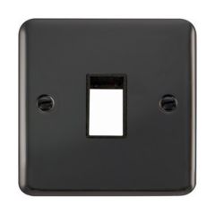 Click Deco Plus DPBN401BK 1 Gang MiniGrid Unfurnished Plate - 1 Aperture Black Nickel