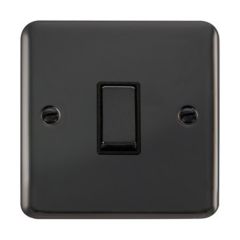 Click Deco Plus DPBN411BK 10AX 1 Gang 2 Way Plate Switch Black Nickel