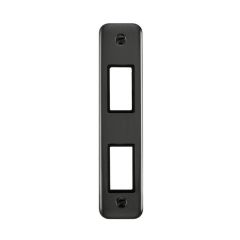 Click Deco Plus DPBN472BK 2 Gang MiniGrid Unfurnished Architrave Plate - 2 Apertures Black Nickel