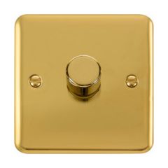 Click Deco Plus DPBR140 1 Gang 2 Way 400Va Dimmer Switch Polished Brass