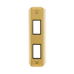Click Deco Plus DPBR472BK 2 Gang MiniGrid Unfurnished Architrave Plate - 2 Apertures Polished Brass
