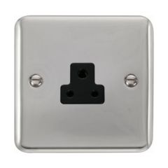 Click Deco Plus DPCH039BK 2A Round Pin Socket Outlet Chrome