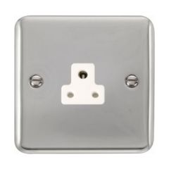 Click Deco Plus DPCH039WH 2A Round Pin Socket Outlet Chrome