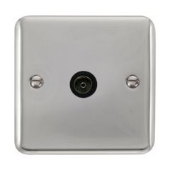 Click Deco Plus DPCH065BK Single Non-Isolated Coaxial Outlet Chrome