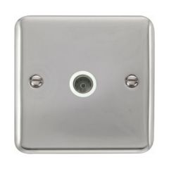 Click Deco Plus DPCH065WH Single Non-Isolated Coaxial Outlet Chrome