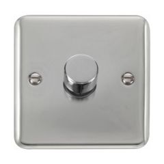 Click Deco Plus DPCH140 1 Gang 2 Way 400Va Dimmer Switch Chrome