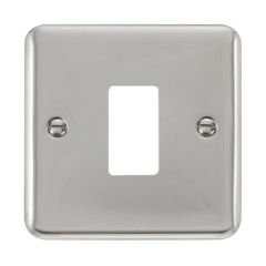Click Deco Plus DPCH20401 1 Gang GridPro Frontplate Chrome
