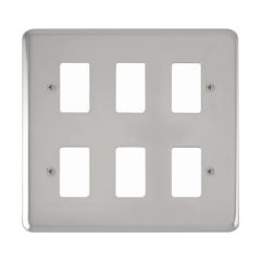 Click Deco Plus DPCH20506 6 Gang GridPro Frontplate Chrome
