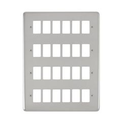 Click Deco Plus DPCH20524 24 Gang GridPro Frontplate Chrome