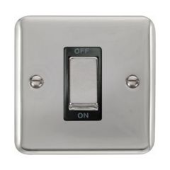 Click Deco Plus DPCH500BK 45A 1 Gang DP Plate Switch Chrome