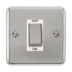 Click Deco Plus DPCH500WH 45A 1 Gang DP Plate Switch Chrome