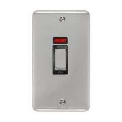Click Deco Plus DPCH503BK 45A 2 Gang (Vertical) DP Plate Switch With Neon Chrome