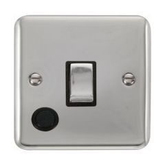 Click Deco Plus DPCH522BK 20A DP Plate Switch With Optional Flex Outlet Chrome