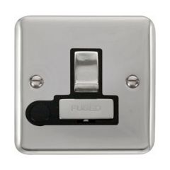 Click Deco Plus DPCH551BK 13A DP Switched FCU With Optional Flex Outlet Chrome