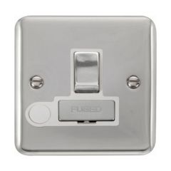 Click Deco Plus DPCH551WH 13A DP Switched FCU With Optional Flex Outlet Chrome