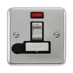 Click Deco Plus DPCH552BK 13A DP Switched FCU With Neon & Optional Flex Outlet Chrome