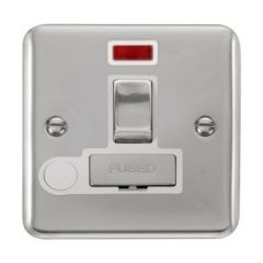 Click Deco Plus DPCH552WH 13A DP Switched FCU With Neon & Optional Flex Outlet Chrome