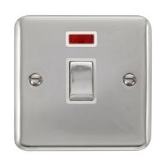 Click Deco Plus DPCH723WH 20A DP Plate Switch With Neon Chrome