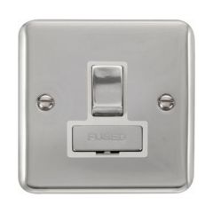 Click Deco Plus DPCH751WH 13A DP Switched FCU Chrome