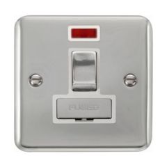 Click Deco Plus DPCH752WH 13A DP Switched FCU With Neon Chrome