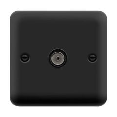 Click Deco Plus DPMB065BK Single Non-Isolated Coaxial Outlet Matt Black