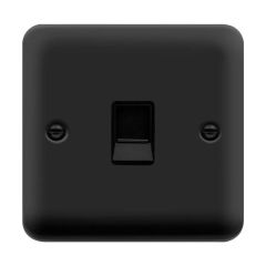 Click Deco Plus DPMB115BK Single RJ11 (Irish/US) Outlet Matt Black