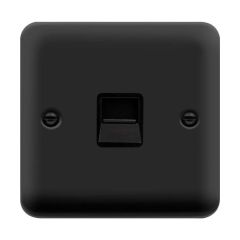 Click Deco Plus DPMB120BK Single Telephone Outlet (Master) Matt Black