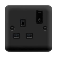 Click Deco Plus DPMB30535BK 13A 1 Gang Zigbee Smart Switched Socket Outlet Matt Black