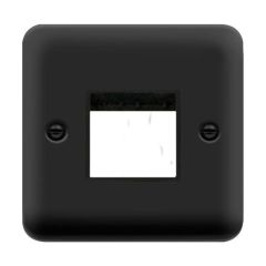 Click Deco Plus DPMB402BK 1 Gang MiniGrid Unfurnished Plate - 2 Apertures Matt Black