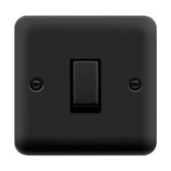 Click Deco Plus DPMB411BK 10AX 1 Gang 2 Way Plate Switch Matt Black