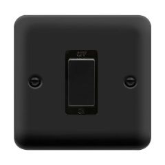Click Deco Plus DPMB500BK 45A 1 Gang DP Plate Switch Matt Black