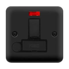 Click Deco Plus DPMB552BK 13A DP Switched FCU With Neon & Optional Flex Outlet Matt Black