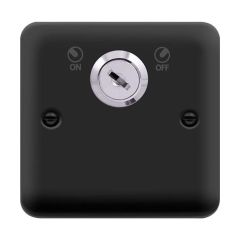 Click Deco Plus DPMB660 20A DP 1 Gang Plate Key Lockable Switch Matt Black