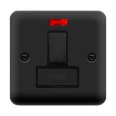 Click Deco Plus DPMB752BK 13A DP Switched FCU With Neon Matt Black