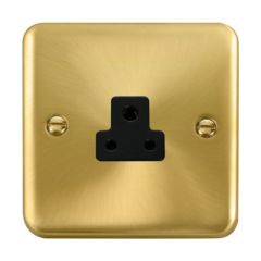 Click Deco Plus DPSB039BK 2A Round Pin Socket Outlet Satin Brass