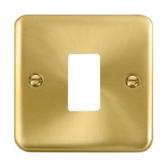 Click Deco Plus DPSB20401 1 Gang GridPro Frontplate Satin Brass