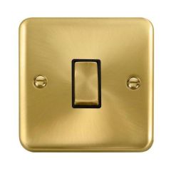 Click Deco Plus DPSB425BK 10AX 1 Gang Intermediate Plate Switch Satin Brass
