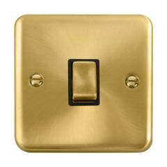 Click Deco Plus DPSB722BK 20A DP Plate Switch Satin Brass